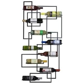 10-Bottle Mid-Century Wall Rack by HomeAndWine.com