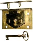 Half Mortise Chest Lock with Key - Brass