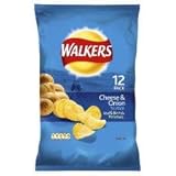 Walkers Cheese & Onion Crisps 12 X 25G