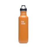 Klean Kanteen Stainless Steel Water Bottle with Poly Loop Cap (27-Ounce, Orange Sunset)