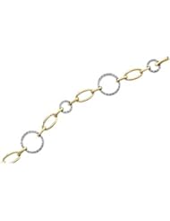 1/2 ct tw Diamond Bracelet in 14k Yellow & White Gold