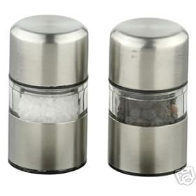 David Mason Designs Mini Stainless Steel Salt and Pepper Mill DM100110699SET