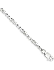 Genuine .925 Sterling Silver Diamond Bracelet 7.6 Grams . 100% Satisfaction Guaranteed.