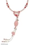 Rose quartz and pearl necklace, 'Sweetheart' 0.4 W 20.5 L