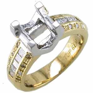 1 2Ct.T.W. Diamond Two Tone 14Kt. Gold Diamond Engagement Ring