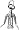Corkscrew Charm, Sterling Silver