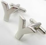 Silver Letter Y Initial Cufflinks Cuff links