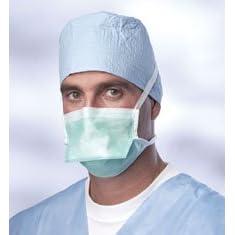 MEDLINE INDUSTRIES NON27382 Chamber-Style Surgical Mask - Chamber-Style Surgical Mask With Ties Green - 1 Case