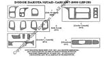 Dodge Durango Dash Trim Kit 97-00 - 18 pieces - American Rosewood (25-221)
