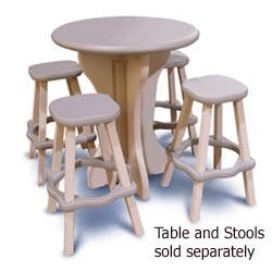 Patio Bar Table - Stools Sold Separately (Redwood Beige) (36 High x 30 Round) by 