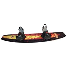 Buy Hydroslide Backdraft Wakeboard with Grabber Bindings (Black Red Yellow, 56-Inch)