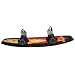 Hydroslide Backdraft Wakeboard with Grabber Bindings (Black/Red/Yellow, 56-Inch)