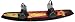 Hydroslide Backdraft Wakeboard with Grabber Bindings (Black/Red/Yellow, 56-Inch)
