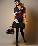 DKNYC Kimono-Sleeve Printed Silk Top & Pleated Full-Skirt with Tulle Hem