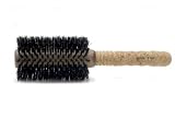 Ibiza Large Round Brush with Extended Cork Handle, 18 Rows of Bristles