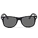 Dollger Classic Polarized Wayfarer Sunglasses Horn Rimmed Frame Mirror Lens