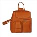 Mid Size Flapover Backpack Color: Café / Dark Brown