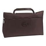 Longchamp Planetes Clutch with Braided Handle, Ebony Croc