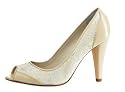 Peeptoes High Heels von David Braun - Leder in Creme