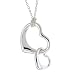 Inspired Open Heart Sterling Silver Double Heart Necklace