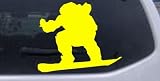 Snowboarding Sports Car Window Wall Laptop Decal Sticker -- Yellow 6in X 5.0in