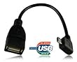 M&L Mobiles� | OTG [on the go] - USB HOST Cable con 90� Adaptador ET-R205U ETR205U para Samsung Galaxy Note GT-N7000 | Galaxy S2 / SII GT-i9100 | Galaxy Nexus GT-i9250 | Galaxy R GT-i9103 | Galaxy S3 / SIII GT-i9300 | Galaxy Note 2 / Note II GT-N7100 | Samsung Galaxy S4 / SIV GT-i9500 - micro USB - USB