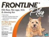 3 MONTH Frontline PLUS Orange for Dogs 0-22 lbs