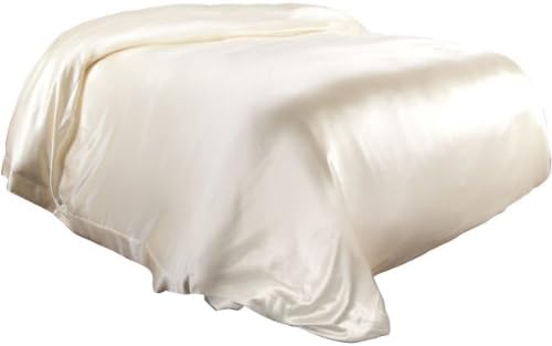 Aus Vio 100% Natural Charmeuse Silk Satin Luxurious Duvet Cover, Buttery Soft to Touch, Durable, Breathable, Hypoallergenic Season, Queen Size, Dawn Color