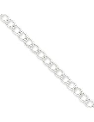 .925 Sterling Silver 4.5mm Half round Wire Curb Chain