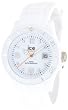 Ice Watch - SI.WE.U.S.09 - Ice Blanc - Montre Mixte - Quartz Analogique - Cadran Blanc - Bracelet Silicone Blanc - Moyen Mod�le