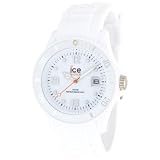 Ice Watch - SI.WE.U.S.09 - Ice Blanc - Montre Mixte - Quartz Analogique - Cadran Blanc - Bracelet Silicone Blanc - Moyen Mod�lepar ICE-Watch