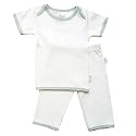 Organic Cotton Short-Sleeve Top and Pants - Sage Trim (0&ndash;3 mos.)