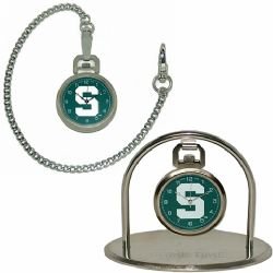 Michigan State Spartans Stainless Steel Pocket Watch