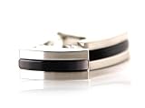 Fiber Optic Brushed Silver Cufflinks with Presentation Box