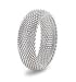 TF-160 SOMERSET BRACELET: Designer Inspired Sterling Silver Rhodium Plated Bangle Bracelet Somerset Mesh Bracelet 65mm diameter size: 7