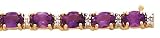 14k Gold, Diamond & Amethyst Bracelet- 7 (0.60ctw)