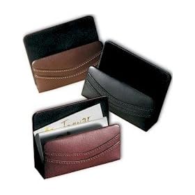 Leather Desk Business Card Holder