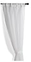 Park B. Smith Heather Voile Pinched Pleat 95-Inch Curtain Panel, White