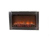 Stainless Steel Wall Mounted Electric Fireplace