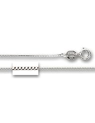 14K White Gold Classic Mirror Box Chain (Width 0.6mm)