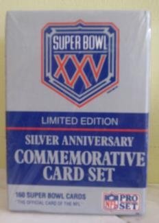 Pro Set Super Bowl XXV Limited Edition Silver Anniversary Commemorative NFL Football Card Set