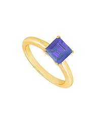 Sapphire Ring 14K Yellow Gold - 0.75 CT TGW