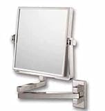 IMAGE OF Aptations 24073 Square Double Arm Wall Mirror In Brushed Nickel 24073 - Br.Nickel