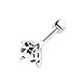 Tragus Earring Stud with Cubic Zirconia Cartilage Earring Stud Barbell 16G