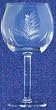 Individually Hand Etched Fern Red Wine Glass 7 1/4"H Set / 4
