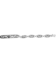 Sterling Silver Filigree Flower Bracelet