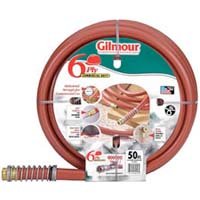 Gilmour 25 Series 6 Ply Commercial Rubber/Vinyl Hose, 3/4 Inch x 75 Feet, #25-34075, Red