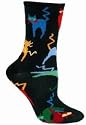 Crazy Neon Kitty Cat Kitten Cotton Animal Apparel Art Print Socks 9-11
