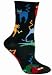 Crazy Neon Kitty Cat Kitten Cotton Animal Apparel Art Print Socks 9-11