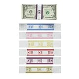 Self-Stick White Kraft Currency Straps, Color Coded for $50, Purple, 1000/Box PMF55026